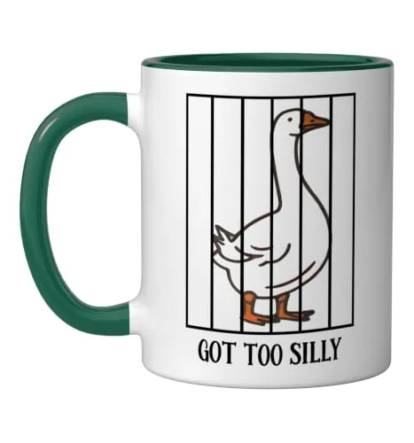 Jailbird Mug, Dark Green / White