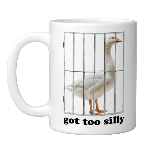 Animal Pun Mug, White (coffee print, Funny Goose)
